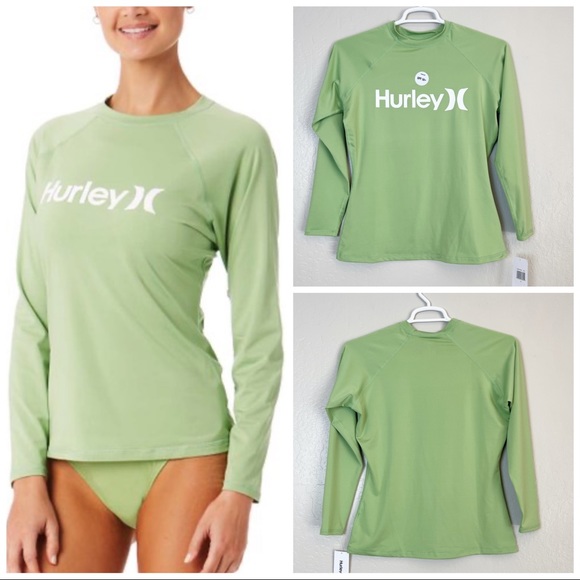 •HURLEY• Loli Green Phantom Long-Sleeve Rashguard - Picture 12 of 12